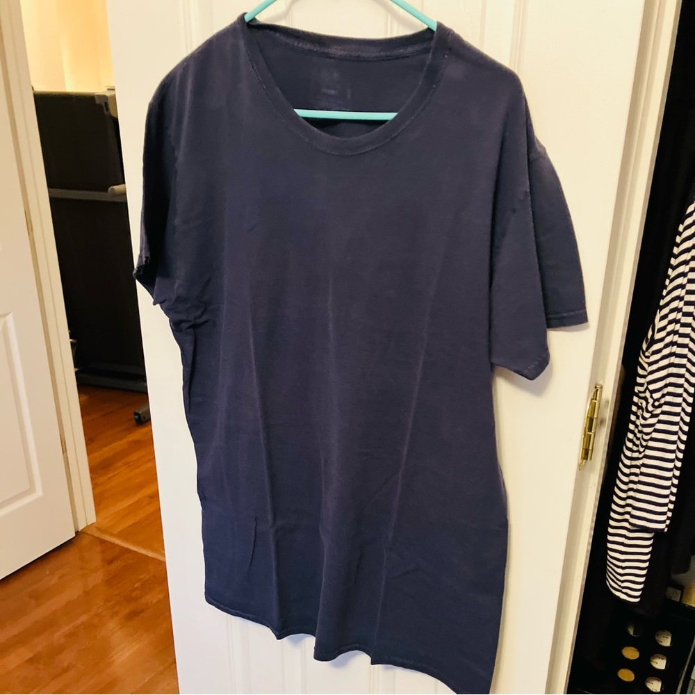 Navy Lightweight Basic Crewneck T-shirt